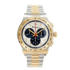 Ferragamo 1898 Chrono Two Tone Chronograph Watch - SFDK01022 - 42mm